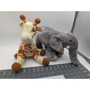 Kohls Nancy Tillman Gray Elephant Giraffe Plush Lot Stuffed Animal Toy